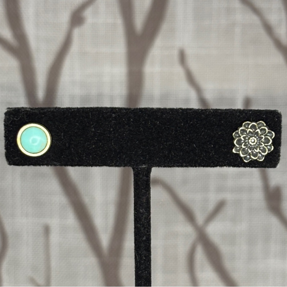 Lucky Brand Floral and Turquoise Earrings